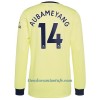 Camiseta de fútbol Manga Larga Arsenal Pierre-Emerick Aubameyang 14 Segunda Equipación 2021/22 - Hombre